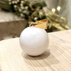 Bola de grossesse p'tit nature blanc plaqué or